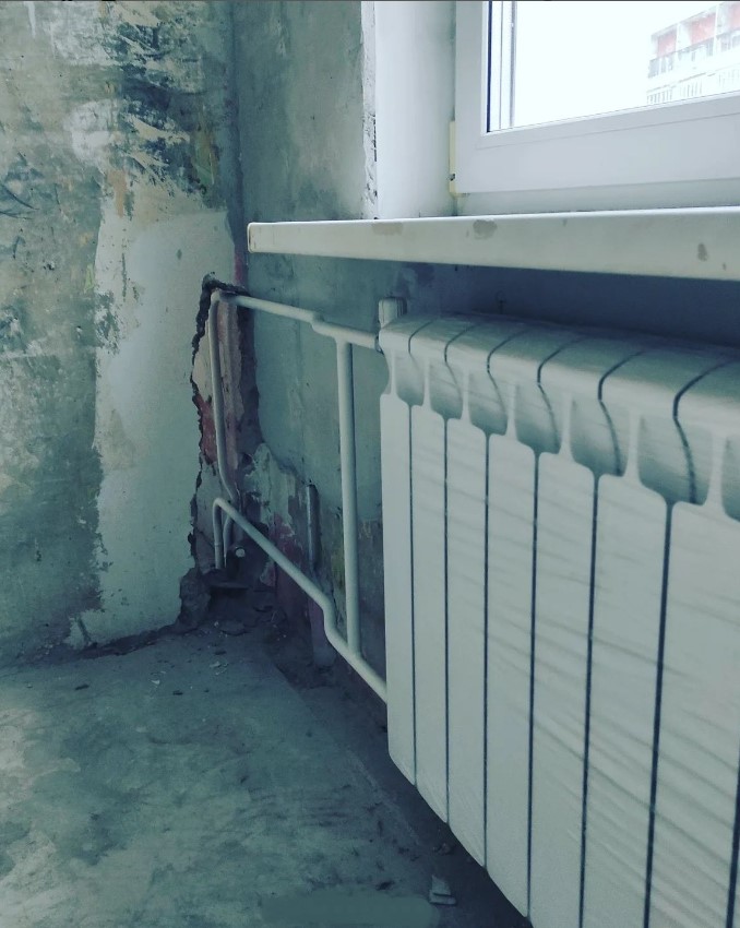 Радиатор установили в помещении